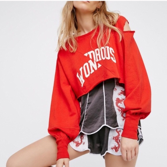 Free People Sweaters - Free People Peace Up, Peace Out Cropped Pullover